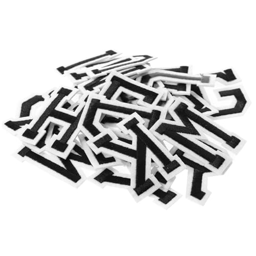 Angoily 26 Stück Teiliges Aufbügelbare Buchstaben Patches Weiß schwarz mit Kleberückseite Bestickte Alphabet flicken zum Aufnähen und Verstärken von Kleidung DIY Textilapplikationen für Angoily 26 Stück Teiliges Aufbügelbare Buchstaben Patches Weiß schwarz mit Kleberückseite Bestickte Alphabet flicken zum Aufnähen und Verstärken von Kleidung DIY Textilapplikationen für von Angoily