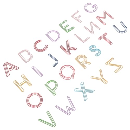 Angoily 26 Stück Teiliges Bunte Metall Büroklammern Alphabet Design Stilvolle Dicke Klemmen für Notizen Akten und DIY Bastelprojekte Praktische Organizer Clips für Schule und Bürogebrauch Angoily 26 Stück Teiliges Bunte Metall Büroklammern Alphabet Design Stilvolle Dicke Klemmen für Notizen Akten und DIY Bastelprojekte Praktische Organizer Clips für Schule und Bürogebrauch von Angoily