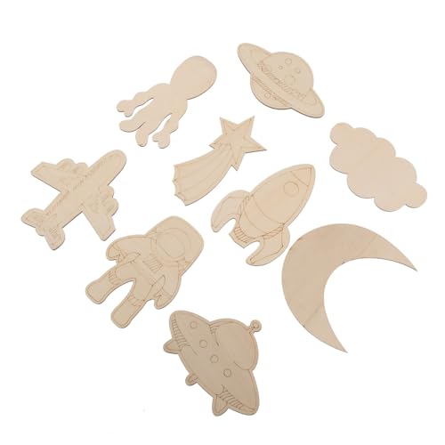 Angoily 27 Stück Teiliges DIY Holz Bastelset mit Unvollendeten Weltraum Motiven Leichte Langlebige Holzfiguren für Kreative Hausdekoration Geeignet für Themenpartys und Handwerkliche Angoily 27 Stück Teiliges DIY Holz Bastelset mit Unvollendeten Weltraum Motiven Leichte Langlebige Holzfiguren für Kreative Hausdekoration Geeignet für Themenpartys und Handwerkliche von Angoily