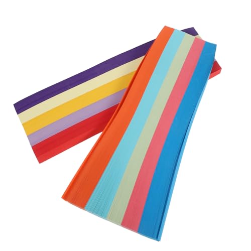 Angoily 2700 Blatt Doppelseitiges Origami-papierstreifen in Farben Solides Dickes Faltpapier für Diy-lucky-star-dekoration Kinderfreundlich Langlebig für Hochzeiten und Feste Angoily 2700 Blatt Doppelseitiges Origami-papierstreifen in Farben Solides Dickes Faltpapier für Diy-lucky-star-dekoration Kinderfreundlich Langlebig für Hochzeiten und Feste von Angoily