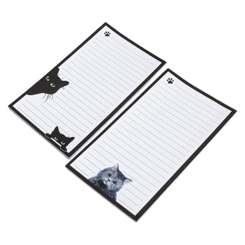Angoily 2Er Set Büromaterial für den Schreibtisch Nettes Schreibtischzubehör Bürodekoration für Frauen Lunchbox-Notizen für Memo -Pad Office Desk Decor Bürozubehör Papier Schwarz von Angoily