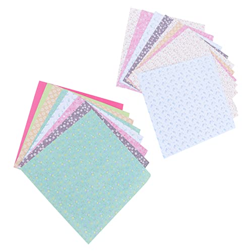 Angoily 2Packungen Origami Papier Einseitig Bedrucktes Quadratisches Bastelpapier mit Blumenmustern für DIY Projekte und Kinderbasteleien von Angoily