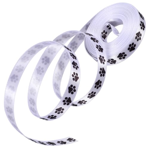 Angoily 2Rollen Geschenkband zum Basteln mit Hundepfoten Design À für Geschenkverpackungen und Projekte Vielseitig Einsetzbar von Angoily