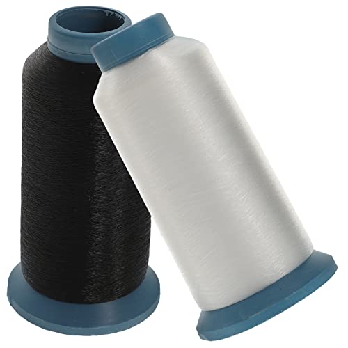 Angoily 2Rollen Nähmaschinengewinde für Haarverlängerungen Transparentes Elastisches Nähgarn Strapazierfähigem für Reparaturen und Kreative Bastelprojekte von Angoily