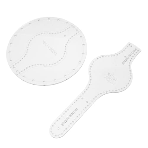 Angoily 2Stücke Acrylplatte DIY Handtasche Design Vorlage für Kurze Brieftaschenschablone Transparente Acryl Vorlage Praktische Anleitung für Projekte von Angoily