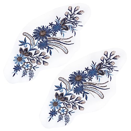 Angoily 2Stücke Blumenbeete Aufnäher Stoff mit Glitzer DIY Kleidungsdekoration für Jeans Handarbeit Applikationen für Projekte und Gestaltung Angoily 2Stücke Blumenbeete Aufnäher Stoff mit Glitzer DIY Kleidungsdekoration für Jeans Handarbeit Applikationen für Projekte und Gestaltung von Angoily