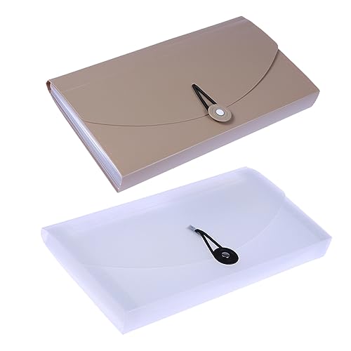 Angoily 2Stücke Dokumentenordner mit Elastischem Band Erweiterbarer Aktenordner aus Material Halbtransparent und Khaki für Büroorganisation und Dokumentenmanagement Angoily 2Stücke Dokumentenordner mit Elastischem Band Erweiterbarer Aktenordner aus Material Halbtransparent und Khaki für Büroorganisation und Dokumentenmanagement von Angoily