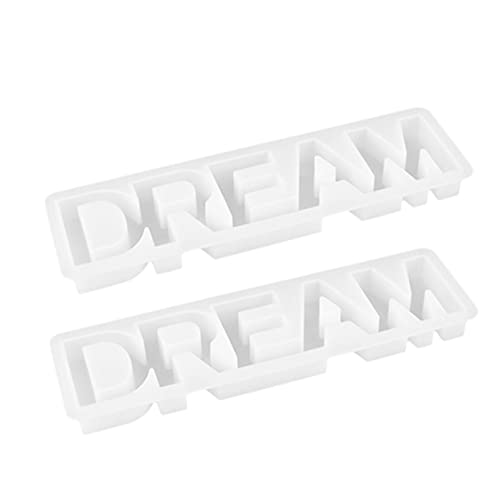 Angoily 2Stücke Dream Silikonformen Für Epoxidharz DIY Buchstabenformen Für Kunstprojekte Traumdesign Silikon Gießformen Für Harz Bastelbedarf Und Dekoration von Angoily