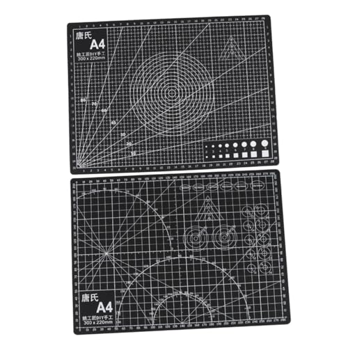 Angoily 2Stücke Handgefertigte Doppelseitige Selbstheilende Schneidematte Rutschfeste Bastelunterlage für DIY Projekte für Quilten Glasschneiden und Modellbau von Angoily