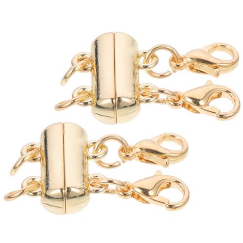 Angoily 2Stücke Magnetverschluss Für Halsketten Goldene Mehrlagige Kettenverbinder Für DIY Schmuckherstellung Stark Und Langlebig Einfach Zu Bedienen Für Armbänder Angoily 2Stücke Magnetverschluss Für Halsketten Goldene Mehrlagige Kettenverbinder Für DIY Schmuckherstellung Stark Und Langlebig Einfach Zu Bedienen Für Armbänder von Angoily