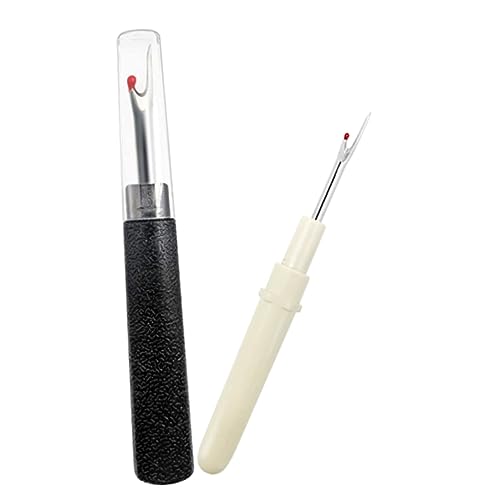 Angoily 2Stücke Teiliges Nahttrenner mit Ergonomischem Griff Rutschfest und Handlich für Präzises Sticken und Basteln Vintage Design und Schützender Minikugel für Stoffe von Angoily