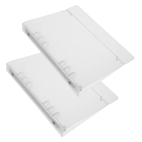Angoily 2Stücke Transparent Ringbuch Ordner Wiederverwendbare Hülle Schmutzresistent und Tragbar für Büro und Schule für Konfirmation und Persönliche von Angoily
