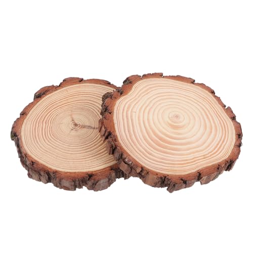 Angoily 2Stücke Unbehandelte Runde Holzscheiben Naturholz mit Rinde für DIY Projekte Tischdekoration Hochzeiten und Feiertagsdekorationen Rustikales Flair Angoily 2Stücke Unbehandelte Runde Holzscheiben Naturholz mit Rinde für DIY Projekte Tischdekoration Hochzeiten und Feiertagsdekorationen Rustikales Flair von Angoily