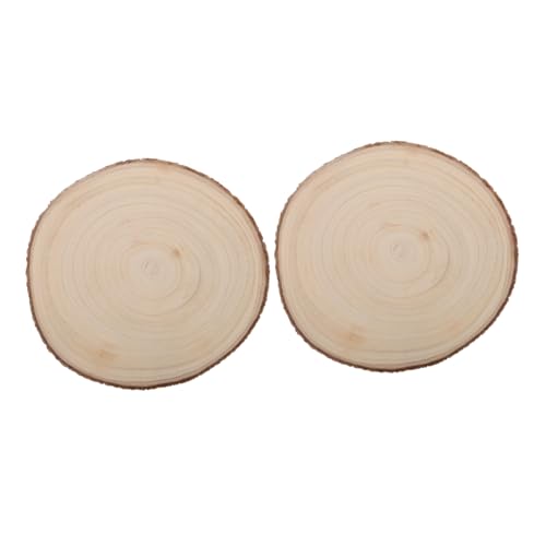 Angoily 2pcs Crafts Holzscheiben Unvollendete Holzringe Unvollendetes Holz -kit Mit Rinde Malerei Naturholzspäne Für Kunsthandwerk Künstlerische Vorräte von Angoily