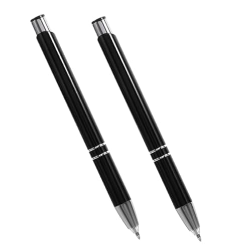 Angoily 2pcs Press Kugelschreiber Mit LED -beleuchtetem Tipp Tragbares Schreibzubehör Für Home Metal Body Austauschbares Tinte Für Das Schreiben Bei Schlechten Lichtverhältnissen von Angoily