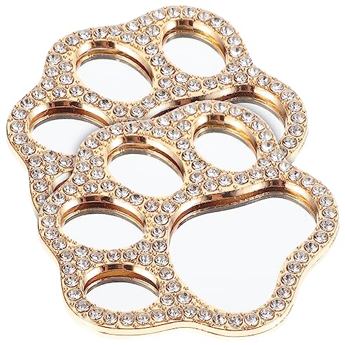 Angoily 2stücke Strass Handyhüllen Anhänger Katze Pfote Ornament Mini Make-up Spiegel DIY Angoily 2stücke Strass Handyhüllen Anhänger Katze Pfote Ornament Mini Make-up Spiegel DIY von Angoily