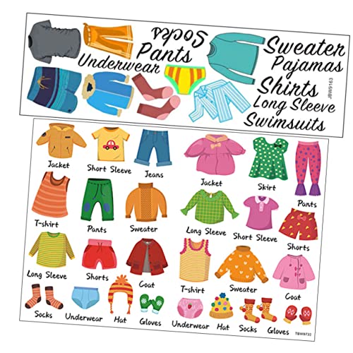Angoily 3 Blätter Kleidungsetiketten Aufkleber für Klassifizierungsetiketten für Garderobe Abnehmbar Selbstklebend für Spielzimmer und Schlafzimmer Einfache Anwendung und Entfernung ohne von Angoily