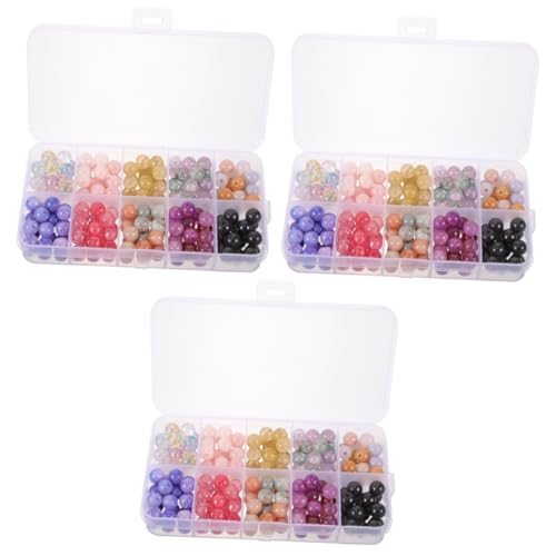 Angoily 3 Boxen Bunte Glasperlen für Diy Schmuckherstellung Runde Lose Steine zum Auffädeln für Armbänder und Kreative Bastelprojekte Leicht zu Verwenden Angoily 3 Boxen Bunte Glasperlen für Diy Schmuckherstellung Runde Lose Steine zum Auffädeln für Armbänder und Kreative Bastelprojekte Leicht zu Verwenden von Angoily