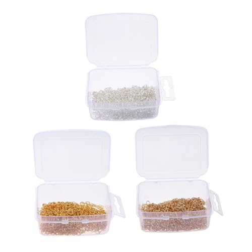 Angoily 3 Boxen Halskette Verlängerungskette für DIY Schmuckherstellung Boxen mit Gold Hellgold und Weiß Strapazierfähigem Material Installieren für Armbänder und von Angoily