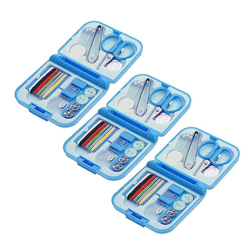 Angoily 3 Boxen Nähset Boxen mit Tragbaren Nähwerkzeugen Mini Handnähset Blau Farbiger Fäden Nadeln Scheren und Zubehör für Diy Haushalt und Reisen Angoily 3 Boxen Nähset Boxen mit Tragbaren Nähwerkzeugen Mini Handnähset Blau Farbiger Fäden Nadeln Scheren und Zubehör für Diy Haushalt und Reisen von Angoily