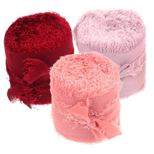 Angoily 3 Rollen Bandbindungen ribbon ripsband valentine day party decoration bandalette Hochzeitsdekorationen valentinstag geschenkbänder Valentinsband mit Draht für Kränze Polyester Angoily 3 Rollen Bandbindungen ribbon ripsband valentine day party decoration bandalette Hochzeitsdekorationen valentinstag geschenkbänder Valentinsband mit Draht für Kränze Polyester von Angoily