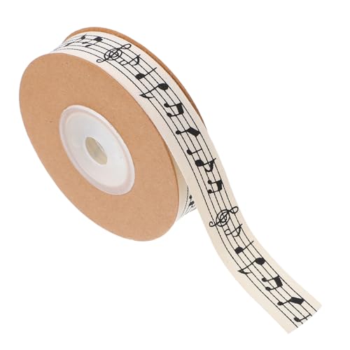 Angoily 3 Rollen Baumwollband mit Musiknoten Geripptes Dekoband für Geschenkverpackung Blumenstrauß und Party Dekoration Wiederverwendbares Bastelband für DIY Projekte Angoily 3 Rollen Baumwollband mit Musiknoten Geripptes Dekoband für Geschenkverpackung Blumenstrauß und Party Dekoration Wiederverwendbares Bastelband für DIY Projekte von Angoily