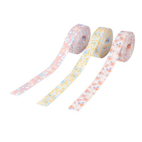 Angoily 3 Rollen Blumenmuster Geschenkband Handgemachtes Dekorationsband für Hochzeiten Geburtstagsfeiern und Diy Projekte Angoily 3 Rollen Blumenmuster Geschenkband Handgemachtes Dekorationsband für Hochzeiten Geburtstagsfeiern und Diy Projekte von Angoily