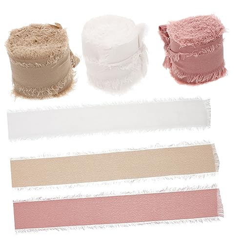 Angoily 3 Rollen Chiffon-Gürtel mit ungesäumten Kanten seidenband ribbon geschenktasche bastelzeug empfindlich Zierbänder für Bastelarbeiten Verpackungsband farbiges Geschenkband Polyester Angoily 3 Rollen Chiffon-Gürtel mit ungesäumten Kanten seidenband ribbon geschenktasche bastelzeug empfindlich Zierbänder für Bastelarbeiten Verpackungsband farbiges Geschenkband Polyester von Angoily