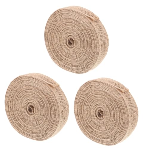 Angoily 3 Rollen DIY Handgefertigtes Hanfseil Sackleinen Hochzeitsband Für Kranzherstellung DIY Band DIY Geschenkband Verpackungsbänder Dekoratives Band Bänder Zum Basteln Angoily 3 Rollen DIY Handgefertigtes Hanfseil Sackleinen Hochzeitsband Für Kranzherstellung DIY Band DIY Geschenkband Verpackungsbänder Dekoratives Band Bänder Zum Basteln von Angoily