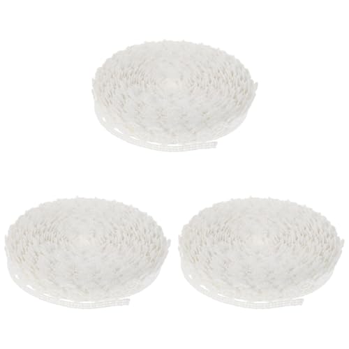Angoily 3 Rollen Dekoratives Spitzenband Wasserlösliches Stickerei Milchseiden Ribbon für Diy Projekte Yards für Kleidung und Hochzeitsdekorationen von Angoily