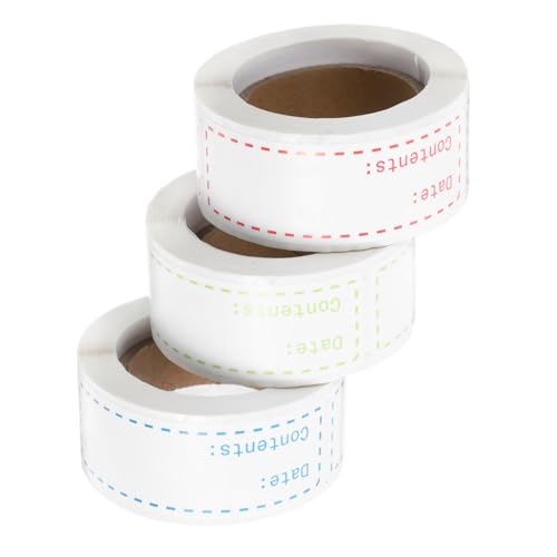 Angoily 3 Rollen Etiketten Zur Lebensmittelaufbewahrung Einfache Küchenetiketten Zur Lebensmittelorganisation Etikettenaufkleber Für Behälter Klebeband Selbstklebende Angoily 3 Rollen Etiketten Zur Lebensmittelaufbewahrung Einfache Küchenetiketten Zur Lebensmittelorganisation Etikettenaufkleber Für Behälter Klebeband Selbstklebende von Angoily