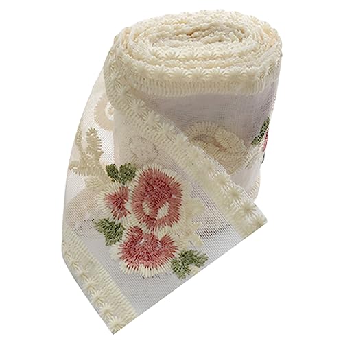Angoily 3 Rollen Floral Spitze Spitzenband Diy Haarschmuck Rosenblüten Bastelmaterial für Handgefertigte Haaraccessoires Dekorationen Schleifen Vielseitig Einsetzbar für Projekte von Angoily