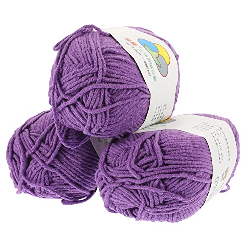 Angoily 3 Rollen Häkelgarn Stricken Schüttgut DIY Garn Baumwollgarn gefärbt knitting wool strickset knit set crochet set Handstrickgarn handgestricktes farbiges Garn Baumwolle Violett Angoily 3 Rollen Häkelgarn Stricken Schüttgut DIY Garn Baumwollgarn gefärbt knitting wool strickset knit set crochet set Handstrickgarn handgestricktes farbiges Garn Baumwolle Violett von Angoily