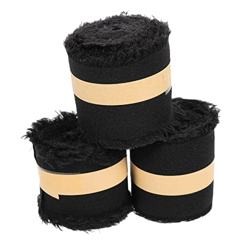 Angoily 3 Rollen Hochzeitsbänder Fransenbänder Chiffon pro Rolle Dekoratives Band für Blumensträuße Diy Bastelprojekte Hochzeitsdekoration Party Events von Angoily