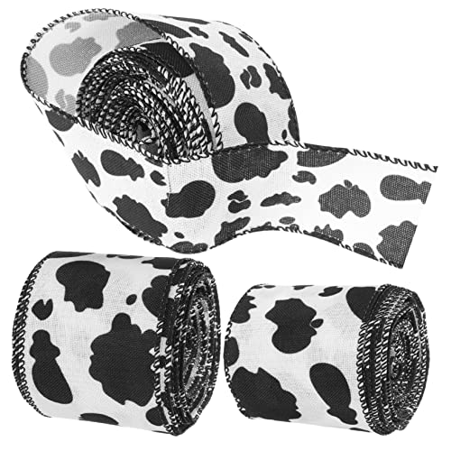 Angoily 3 Rollen Kuhmuster Ripsbänder Yards Rolle für Bastelprojekte Hochzeitsdekoration und Geschenkverpackung für Geburtstagsfeiern und Festlichkeiten Angoily 3 Rollen Kuhmuster Ripsbänder Yards Rolle für Bastelprojekte Hochzeitsdekoration und Geschenkverpackung für Geburtstagsfeiern und Festlichkeiten von Angoily