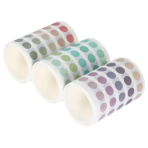 Angoily 3 Rollen Polka Dot -Aufkleberband Punkt-Aufkleberband Maskierungsaufkleber Kalenderaufkleber Farbpunktaufkleber Washi-Punkt-Aufkleber Punktaufkleber klein Papier Angoily 3 Rollen Polka Dot -Aufkleberband Punkt-Aufkleberband Maskierungsaufkleber Kalenderaufkleber Farbpunktaufkleber Washi-Punkt-Aufkleber Punktaufkleber klein Papier von Angoily