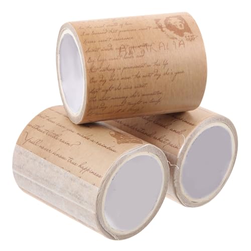 Angoily 3 Rollen Retro Washi Tape Dekoratives Klebeband Scrapbooking Zubehör Klebeband Retro Scrapbook Junk Journal Zubehör Scrapbook Klebebänder Dekorations Farbband Für Angoily 3 Rollen Retro Washi Tape Dekoratives Klebeband Scrapbooking Zubehör Klebeband Retro Scrapbook Junk Journal Zubehör Scrapbook Klebebänder Dekorations Farbband Für von Angoily