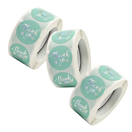Angoily 3 Rollen Runde Thank You Aufkleber Selbstklebende Etiketten für Backen und Verpackungen für Hochzeiten Geburtstage und Diy Dekorationen Angoily 3 Rollen Runde Thank You Aufkleber Selbstklebende Etiketten für Backen und Verpackungen für Hochzeiten Geburtstage und Diy Dekorationen von Angoily