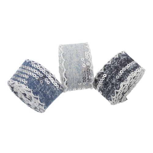 Angoily 3 Rollen Schimmerndes Denim-sequin-band Breit Haltbares Vielseitiges Nähband für Kleidung Diy-accessoires Haarschmuck und Dekoration in Drei Blautönen Angoily 3 Rollen Schimmerndes Denim-sequin-band Breit Haltbares Vielseitiges Nähband für Kleidung Diy-accessoires Haarschmuck und Dekoration in Drei Blautönen von Angoily