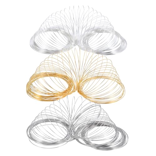 Angoily 3 Rollen Schmuckdraht Memory Wire Flexibel Schneidbar Für DIY Armbänder Halsketten Ohrringe Ringe Weiß Gold Silber Basteldraht Zubehör Angoily 3 Rollen Schmuckdraht Memory Wire Flexibel Schneidbar Für DIY Armbänder Halsketten Ohrringe Ringe Weiß Gold Silber Basteldraht Zubehör von Angoily
