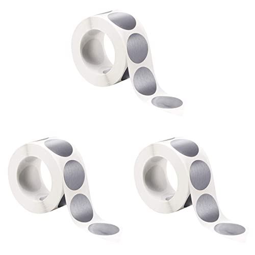 Angoily 3 Rollen Selbstklebende Runde Aufkleber Silberne Etiketten für Diy und Bastelprojekte für Geschenkverpackungen Etiketten und Dekoration Angoily 3 Rollen Selbstklebende Runde Aufkleber Silberne Etiketten für Diy und Bastelprojekte für Geschenkverpackungen Etiketten und Dekoration von Angoily