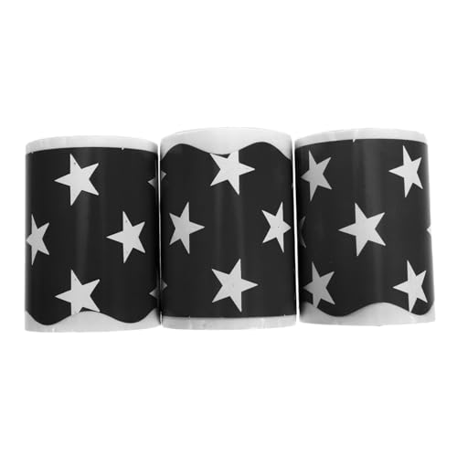 Angoily 3 Rollen Selbstklebende Stern-muster Randstreifen mit Gewelltem Abschluss Robuste Farbechte Bulletin Board Border Trim für Klassenraum Schulwanddekoration von Angoily