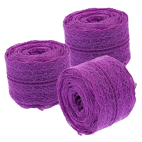 Angoily 3 Rollen Spitzenband für Diy Spitzenborte Leuchtendem pro für Kleidung Dekoration und Handarbeiten von Angoily