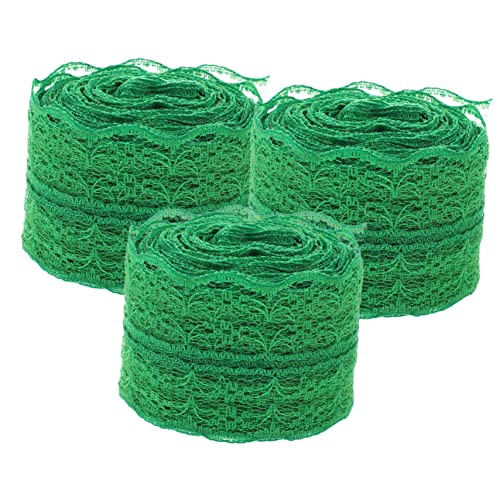 Angoily 3 Rollen Spitzenborte für Diy Kleidung Dekoratives Spitzenband pro für Nähzubehör Bastelprojekte und Hochzeitstischdekoration von Angoily