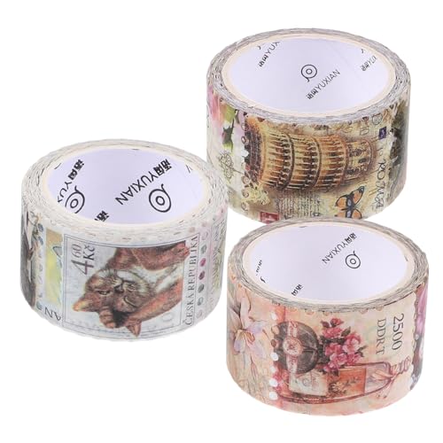 Angoily 3 Rollen Stempel Aufkleber Ästhetisch Dekoration Papierstempel Scrapbook Dekoratives Stempelband Alte Briefmarken Vintage Dekoratives Klebeband Dasselbe Stempeln Japanisches Papier Angoily 3 Rollen Stempel Aufkleber Ästhetisch Dekoration Papierstempel Scrapbook Dekoratives Stempelband Alte Briefmarken Vintage Dekoratives Klebeband Dasselbe Stempeln Japanisches Papier von Angoily