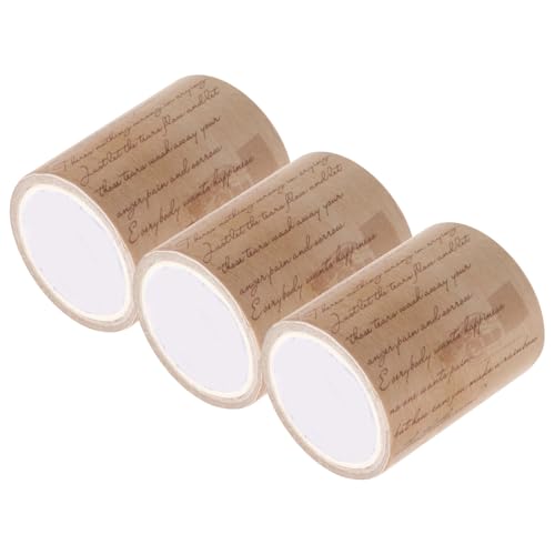 Angoily 3 Rollen Vintage Washi Tape Retro Papierklebeband für Diy Scrapbooking Handwerk Einfach Anzuwenden Rückstandsfrei Abziehbar für Dekorationen und Projekte von Angoily