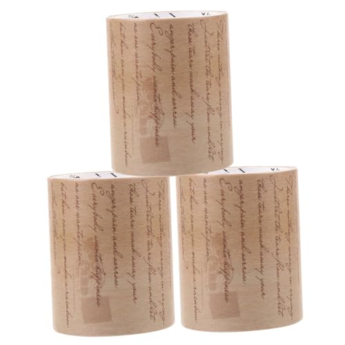 Angoily 3 Rollen Vintage Washi Tape mit Nostalgischem Muster Dekoratives Scrapbook Klebeband für DIY Handwerk Tagebuchgestaltung und Kreative Bastelprojekte von Angoily
