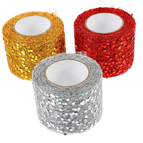 Angoily 3 Rollen Volle Frühlingszwiebelmasche Glitzer-tüll-spule Tüllstoff Kunsthandwerk Heimdekoration Zartes Tüllband Hochzeitszeremonie Dekorationen Netzband Für Zu Hause Polyester Angoily 3 Rollen Volle Frühlingszwiebelmasche Glitzer-tüll-spule Tüllstoff Kunsthandwerk Heimdekoration Zartes Tüllband Hochzeitszeremonie Dekorationen Netzband Für Zu Hause Polyester von Angoily