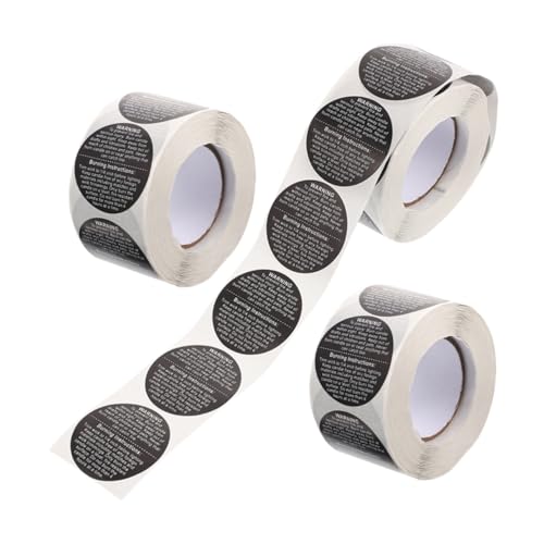 Angoily 3 Rollen Warnaufkleber Zum Abbrennen Von Kerzen Warnaufkleber Kerzenzubehör Etiketten Für Kerzengläser Kerzenverpackungen Kerzenaufkleber Wachsschmelzverpackungen Angoily 3 Rollen Warnaufkleber Zum Abbrennen Von Kerzen Warnaufkleber Kerzenzubehör Etiketten Für Kerzengläser Kerzenverpackungen Kerzenaufkleber Wachsschmelzverpackungen von Angoily