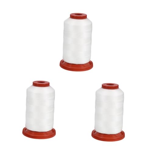 Angoily 3 Rollen Wasserlösliche Schnur Material Schwarz Nähen für Stickerei Blau praktisches Stickgarn professionelles Nähgarn wasserlöslicher Quiltfaden schneidbarer Nähfaden Vinylon Weiß von Angoily